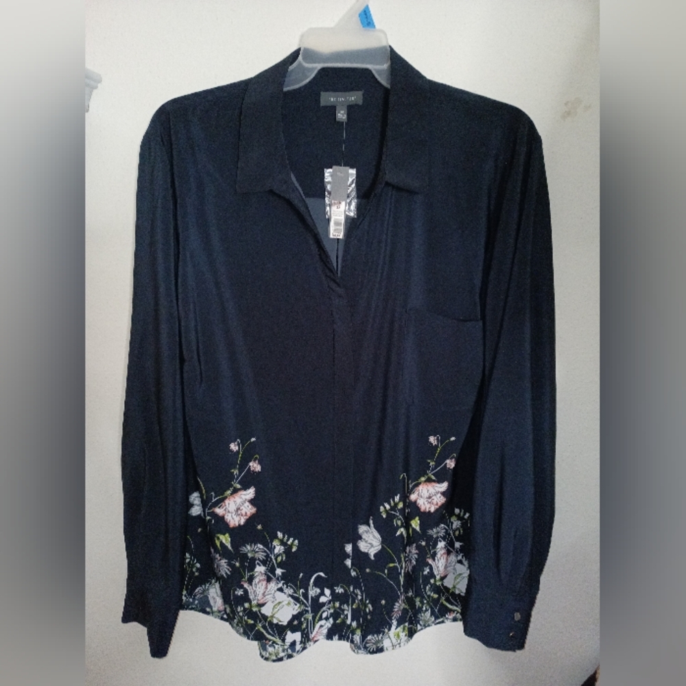 The Limited Black Blouse With Floral Pattern Size 3X NWT